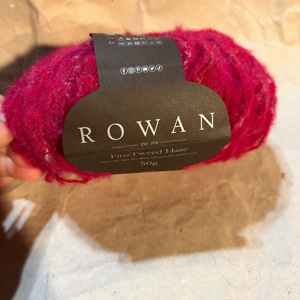 Rowan 50g Fine Tweed Haze Yarn Pink 0003 Alpaca Merino Wool Made in Italy